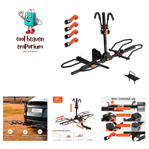 Alloy steel bike hitch rack - bike,